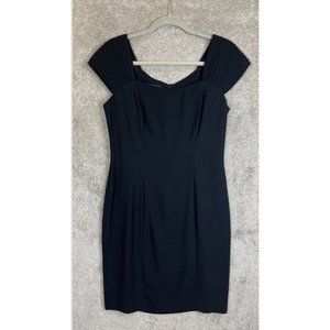 Marianna Dress Womens 8 Black Back Zipper Lined Polyester Shift Mini- 7376